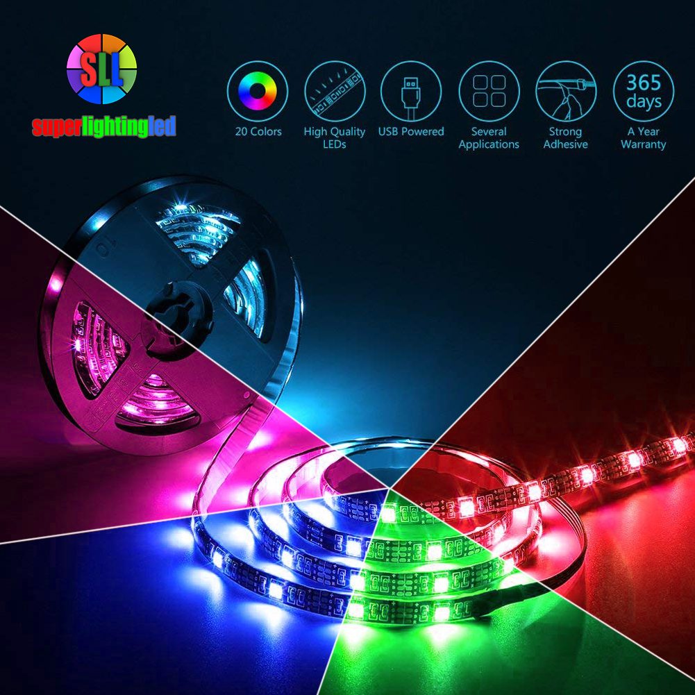 LED Wi-Fi Alexa TV Backlight Kit, 5VDC 6.56 Ft Multi-Color RGB Flexible LED Strip Lights + USB Wi-Fi Remote Controller For TV/ PC/ LCD/Desktop Monitors Background Lighting LED Wi-Fi Alexa TV Backlight Kit, 5VDC 6.56 Ft Multi-Color RGB Flexible LED Strip Lights + USB Wi-Fi Remote Controller For TV/ PC/ LCD/Desktop Monitors Background Lighting